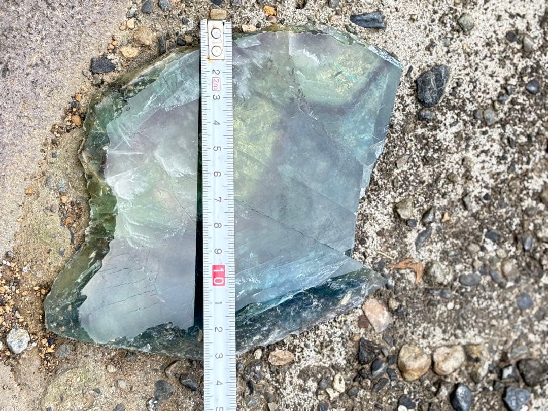 フローライト　透明感　高品質　ハイグレード　スラブ　ギラギラ虹