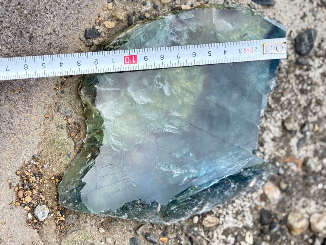 フローライト　透明感　高品質　ハイグレード　スラブ　ギラギラ虹