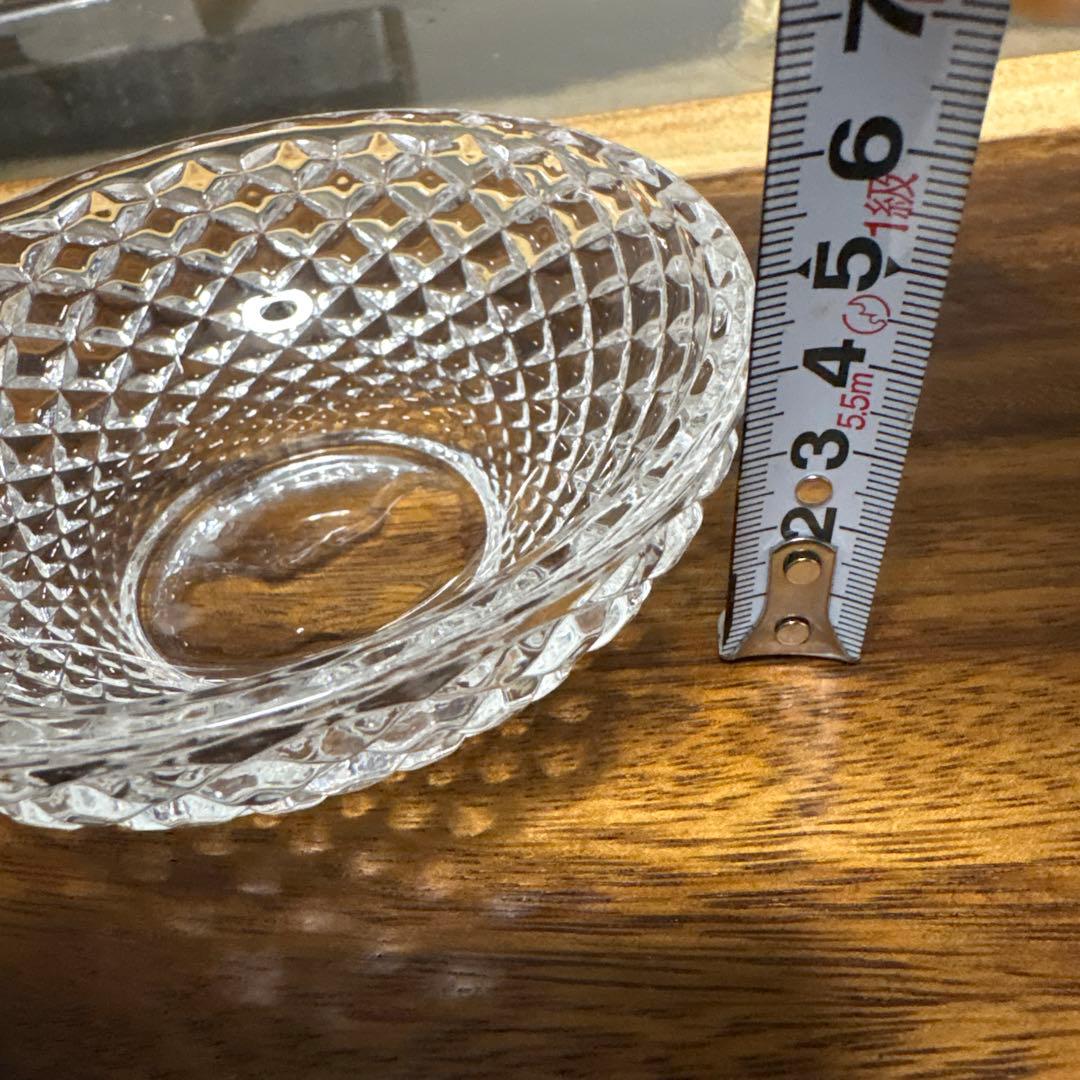 クリスタルガラス ダイヤモンドカット 収納容器 18個セット