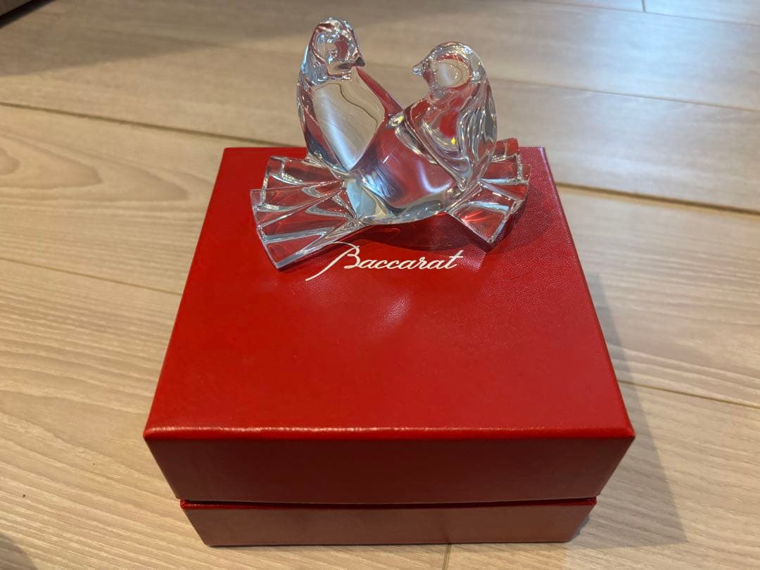 【*】様 Baccarat バカラ 鳩つがい クリスタル（箱有）