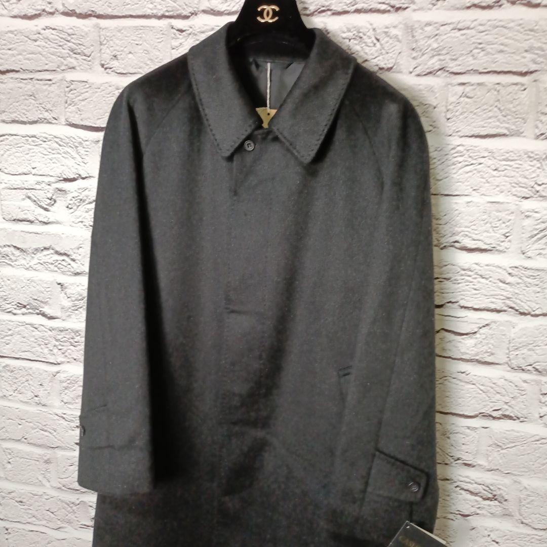 未使用・伊製生地■Henry Forman カシミヤ100% ステンカラーコート