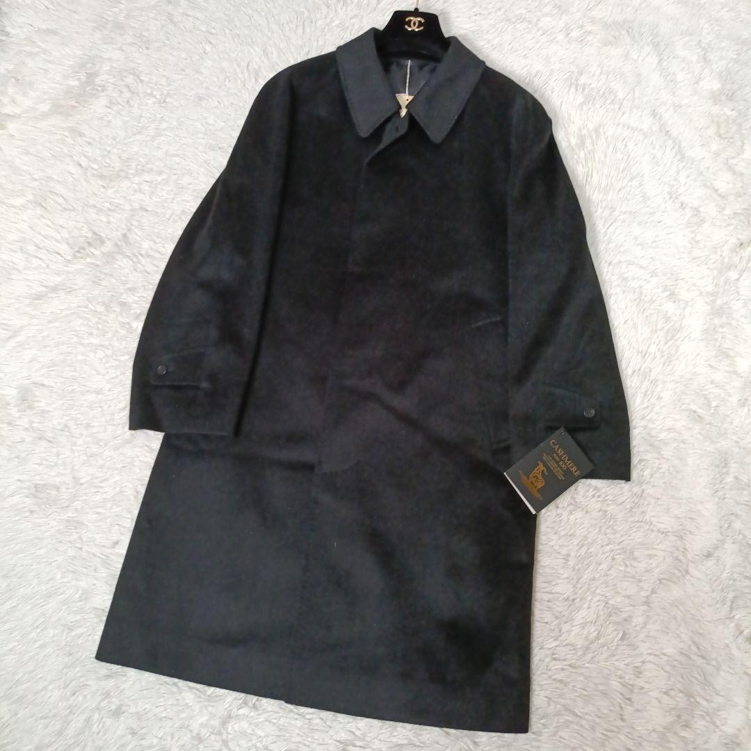 未使用・伊製生地■Henry Forman カシミヤ100% ステンカラーコート