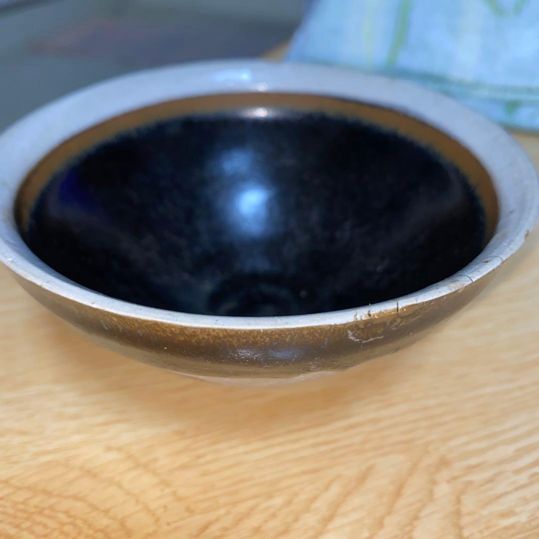 黒釉白輪茶碗　北宋-金時代