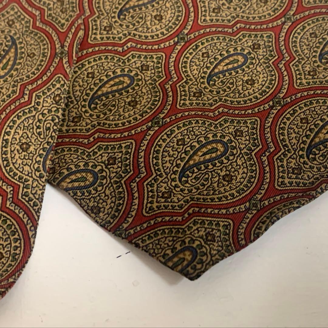 dunhill LONDON VINTAGE ITALY製 シルクアスコットタイ