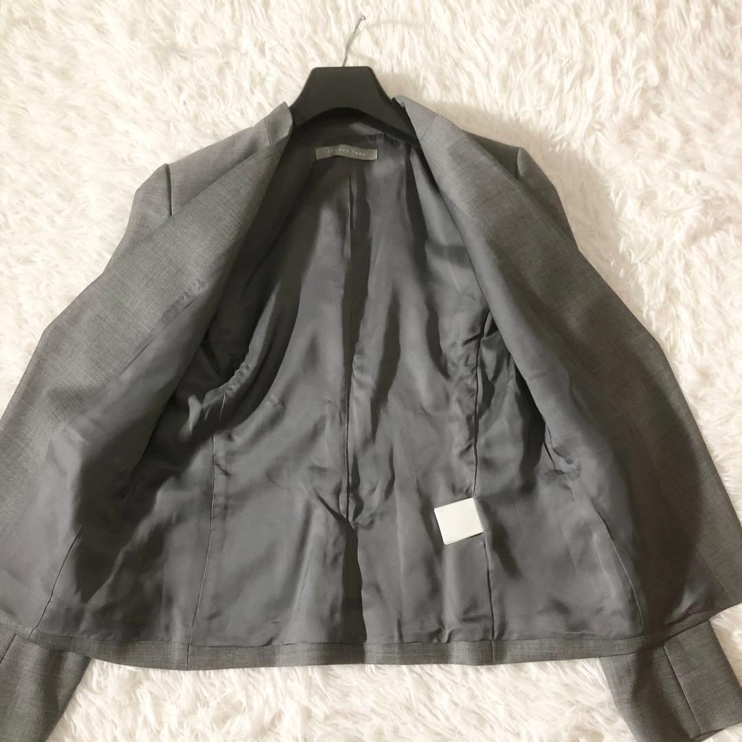 極美品 セオリーリュクス executive パンツスーツ ノーカラージャケット