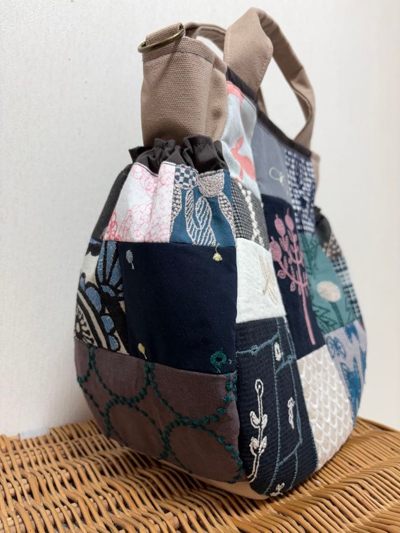 ミナペルホネン＊パッチギャザポケバッグ✂️ハンドメイド