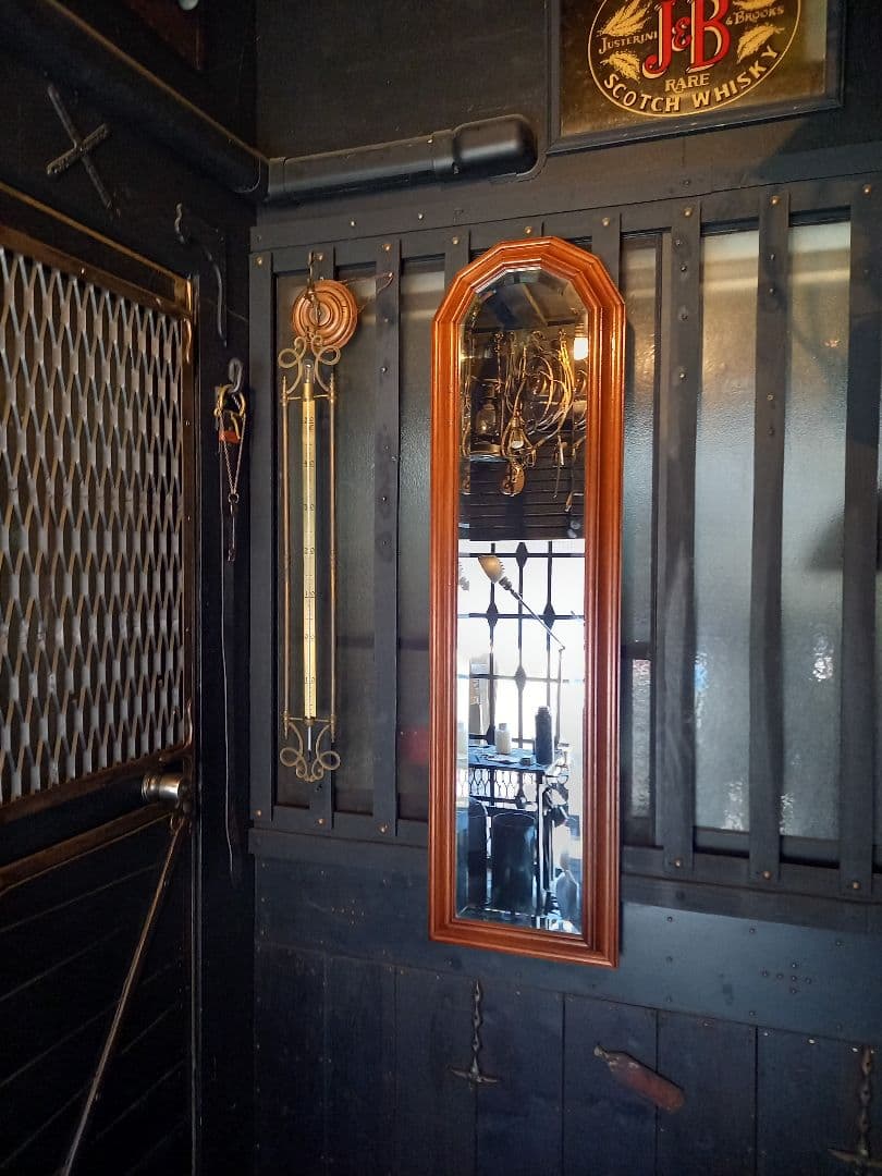 イタリア　ヴィンテージ　バロック　デザイン　アーチ　ウッド　ウォール　ミラー