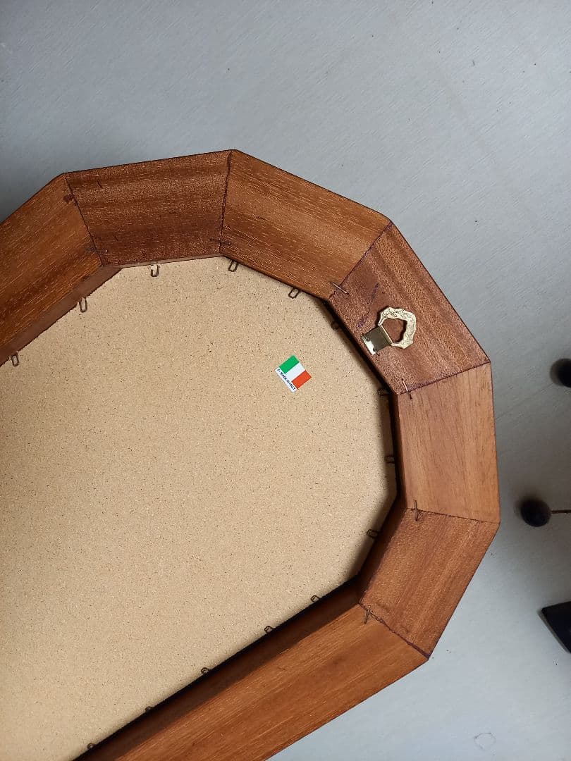 イタリア　ヴィンテージ　バロック　デザイン　アーチ　ウッド　ウォール　ミラー