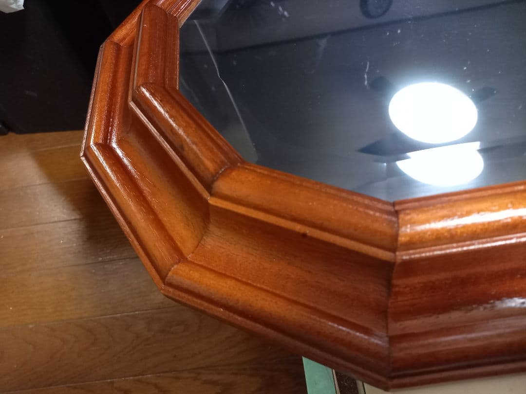 イタリア　ヴィンテージ　バロック　デザイン　アーチ　ウッド　ウォール　ミラー