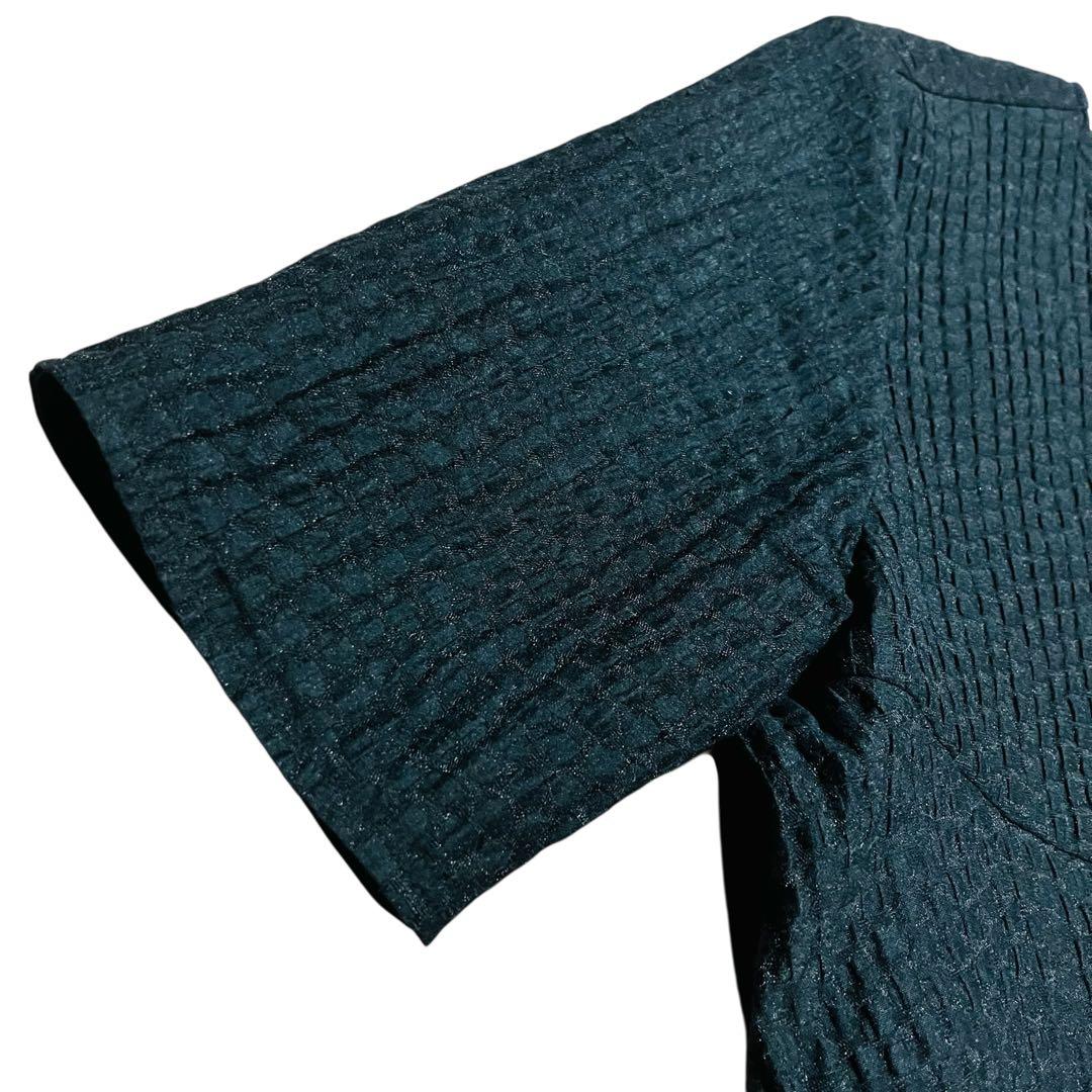 極美品✨　yori ヨリ　フクレティアードブラウス　バックリボン　ジャガード