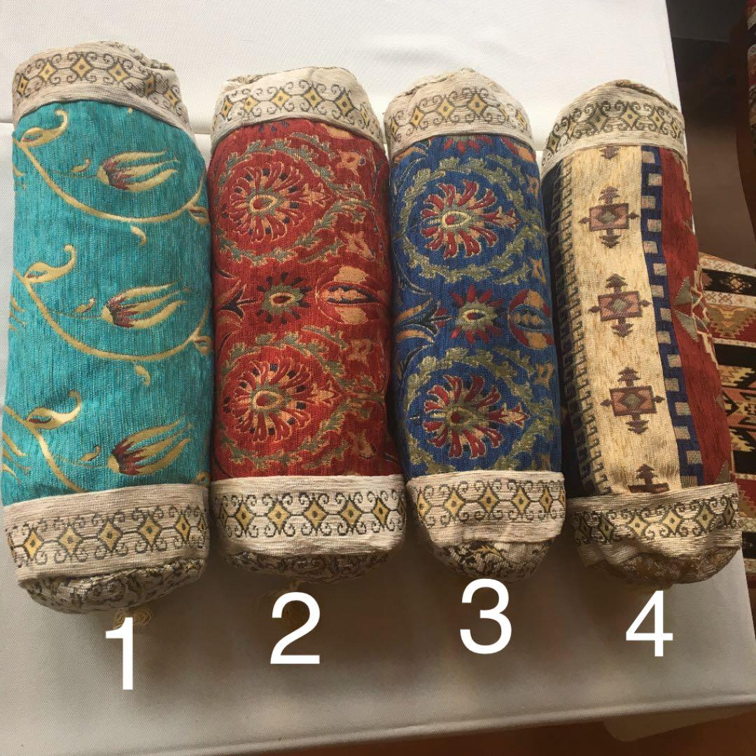 新品❗️トルコ製 イスタンブール ボルスター 円筒形 クッションカバー
