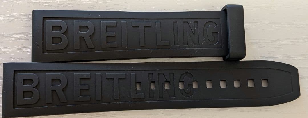 【純正】【使用回数回】22-20 BREITLING ブラック ラバーベルト