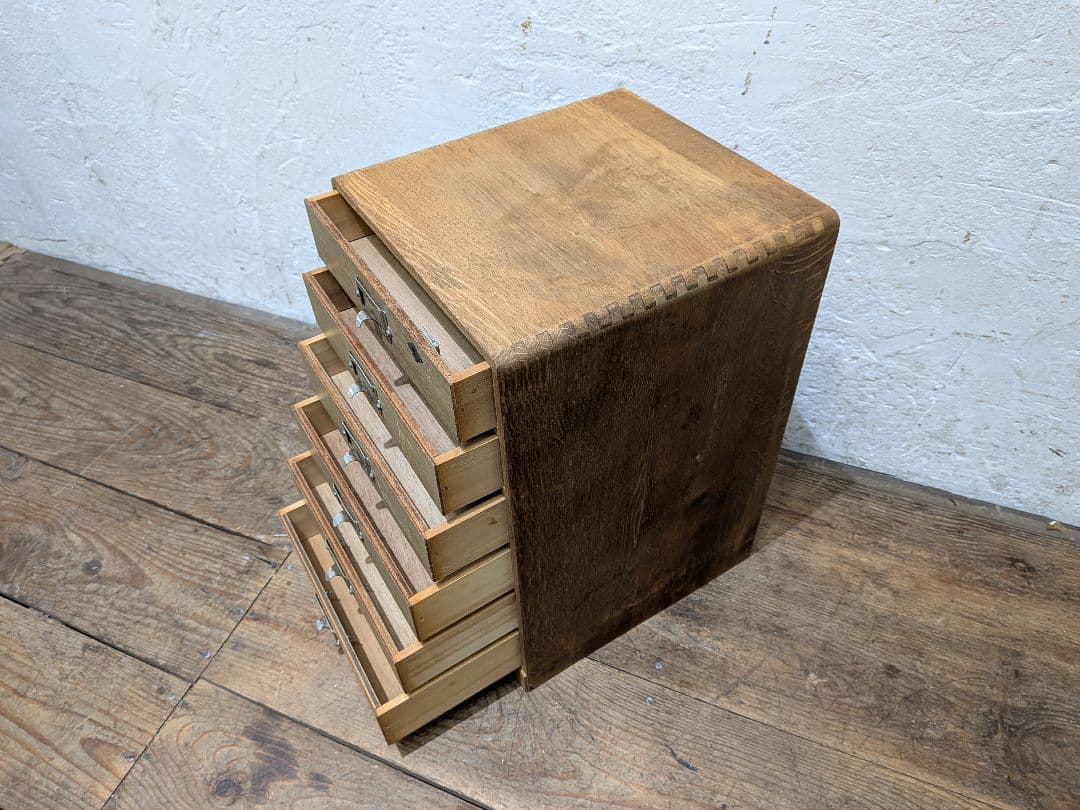 1100 ビンテージ　収納6杯　小引き出し　チェスト　書類ケース　レトロ　古家具