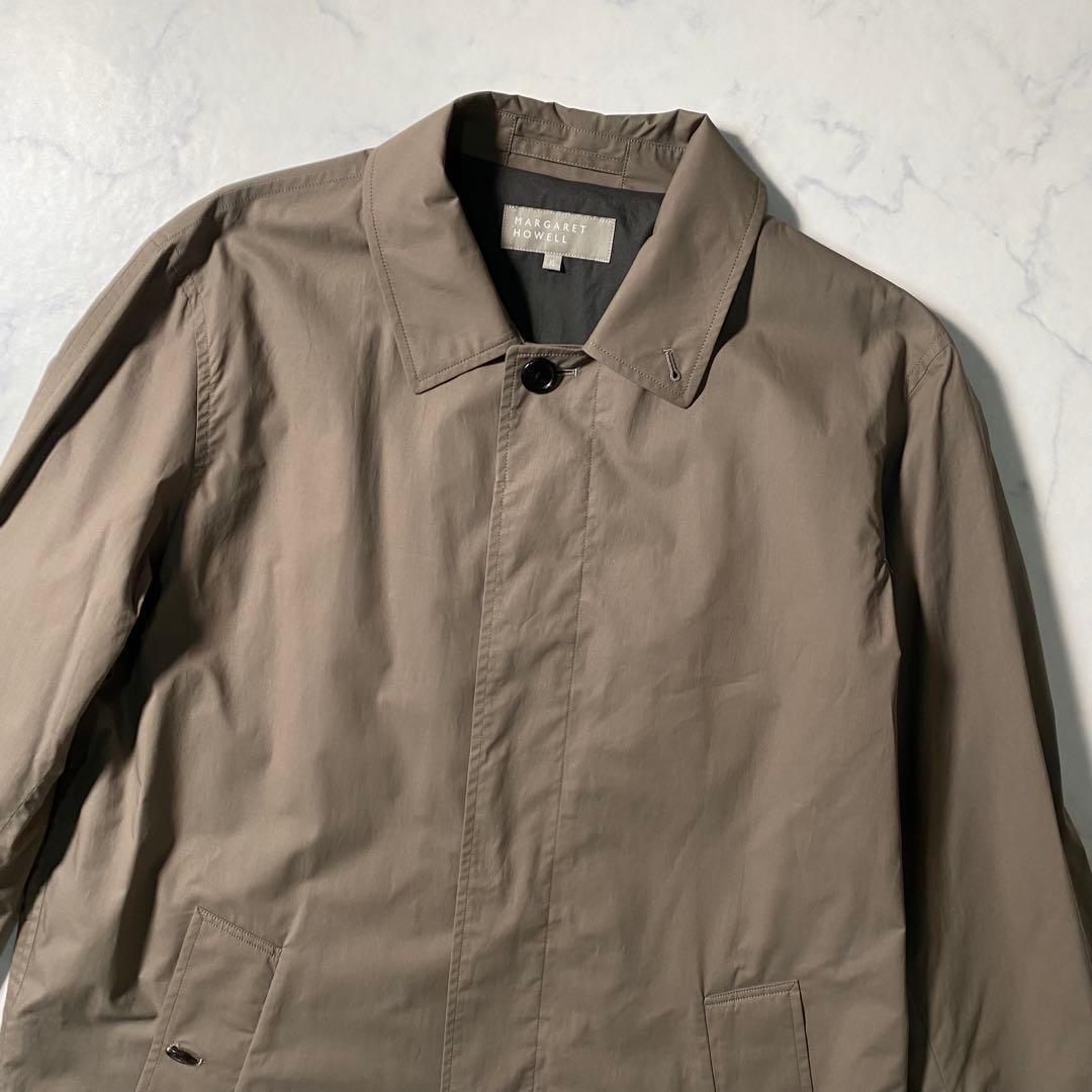 美品】マーガレットハウエル　ステンカラーコート　比翼　ロングコート　大きいサイズ