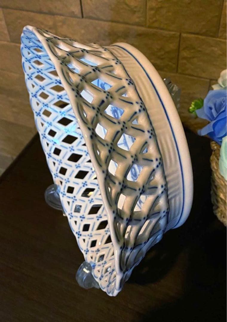 【ロイヤルコペンハーゲン】ブルーフルーテッド　フルレース　フルーツバスケット