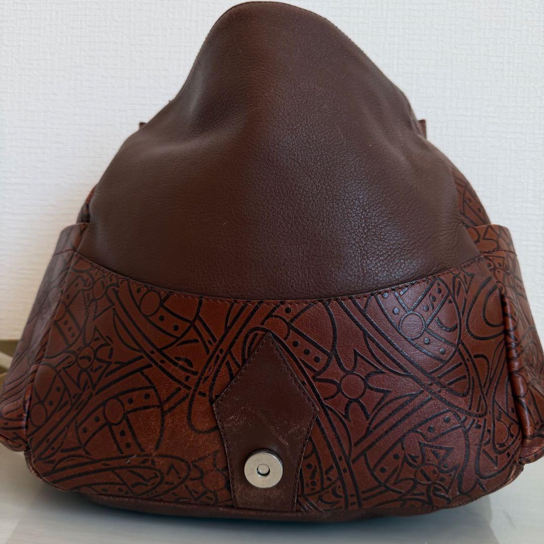 ヴィヴィアンウエストウッド　リュック　アーサー　オーブ　大容量　レザー　ブラウン