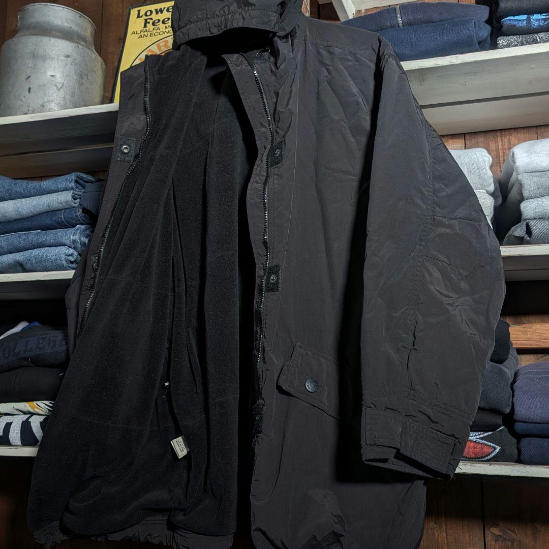 90s　Eddie Bauer　ブラックシェル　モンスターパーカー　ドローコード