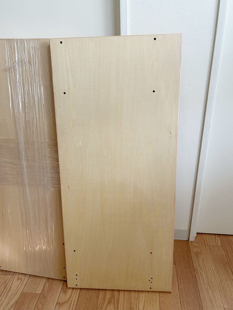 ６枚セット 木製 ウッド 棚板 & 棚受け ダボ 店舗什器 ディスプレイ