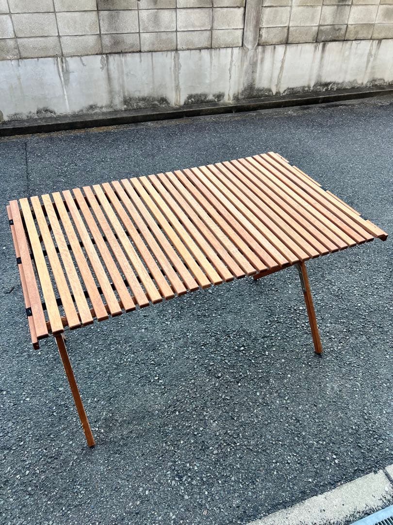 木製ロールトップテーブル　ビンテージ　収納ケース付き