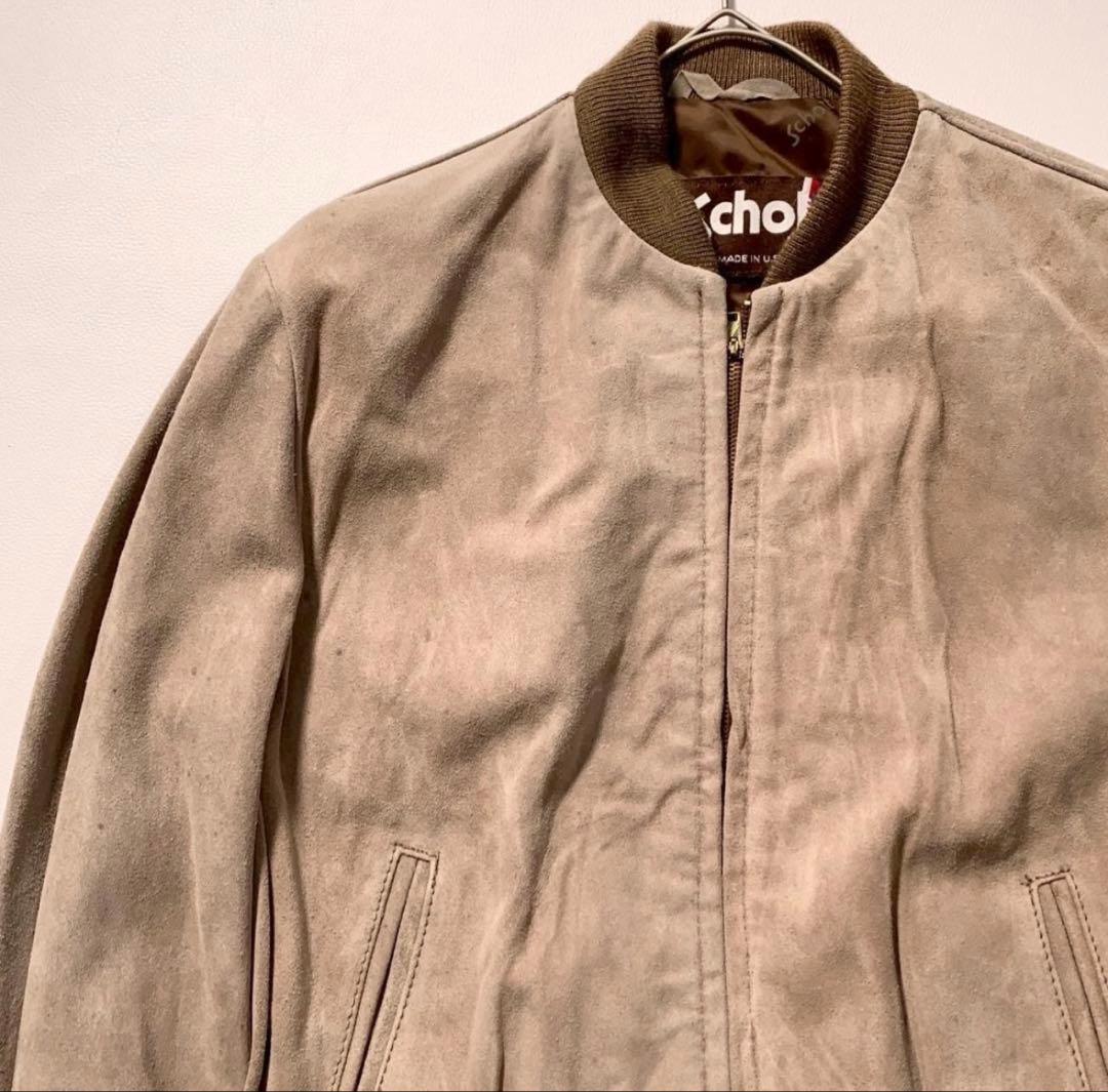 【こむちゃんまん】Schott 327 スエード ボンバージャケット