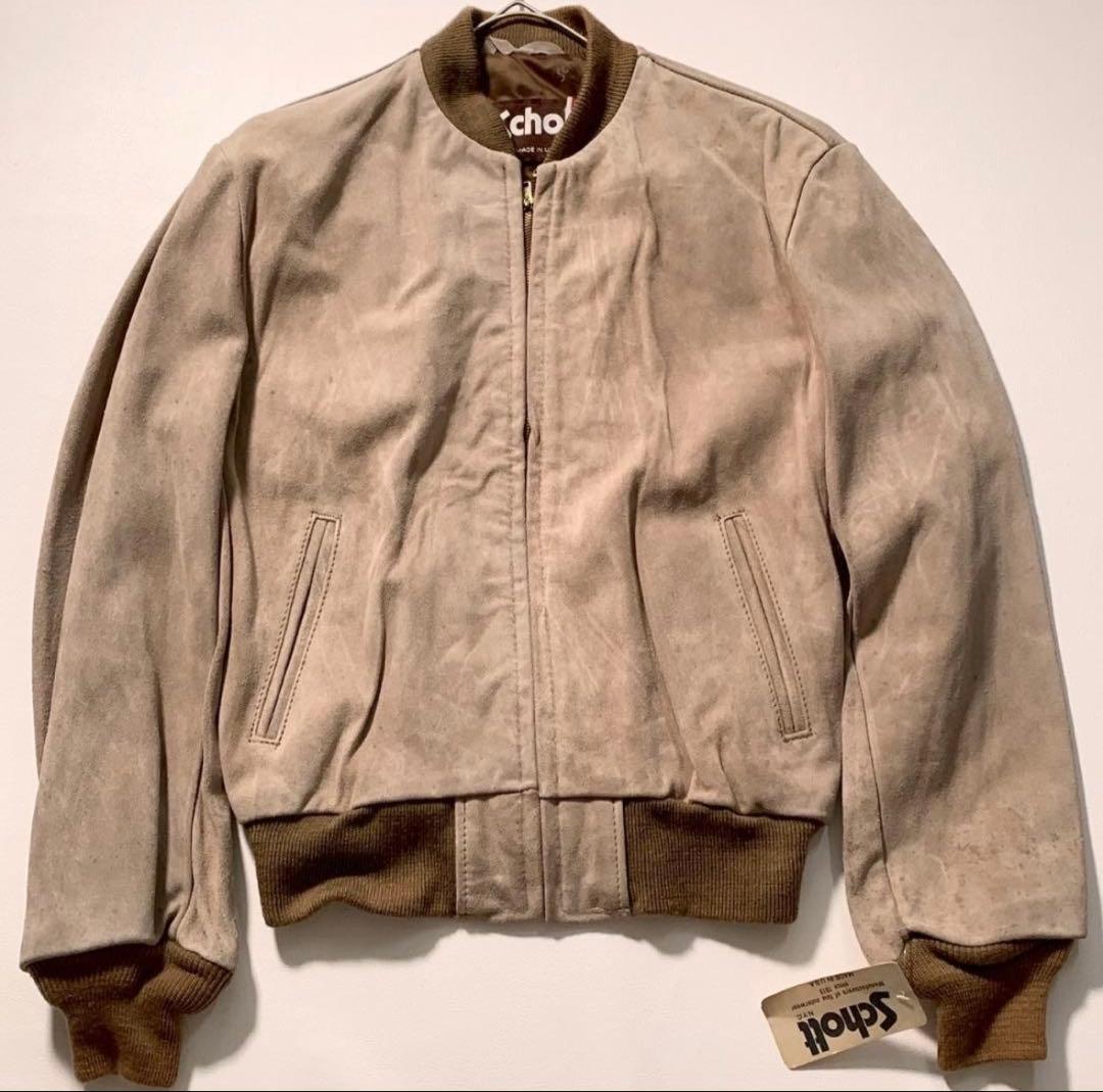 【こむちゃんまん】Schott 327 スエード ボンバージャケット
