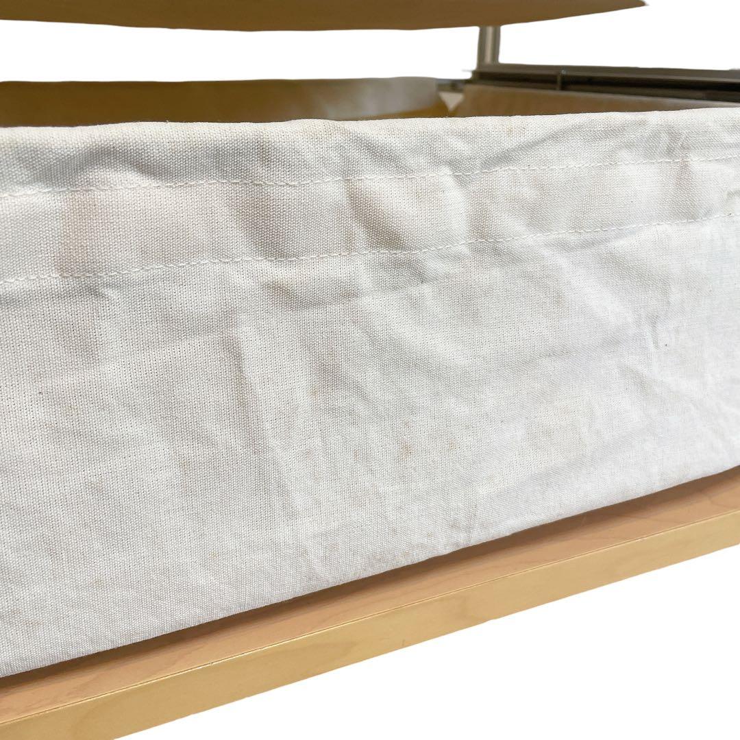 無印良品　スチールユニットシェルフ　4段帆布バスケット　木製天板　MUJI