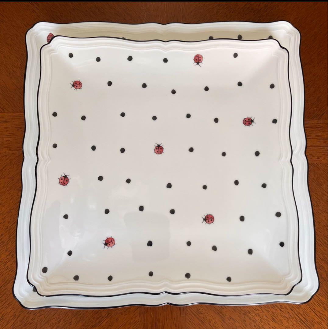 【美品】リチャードジノリ★イタリアンポア★スクエアプレート　2枚