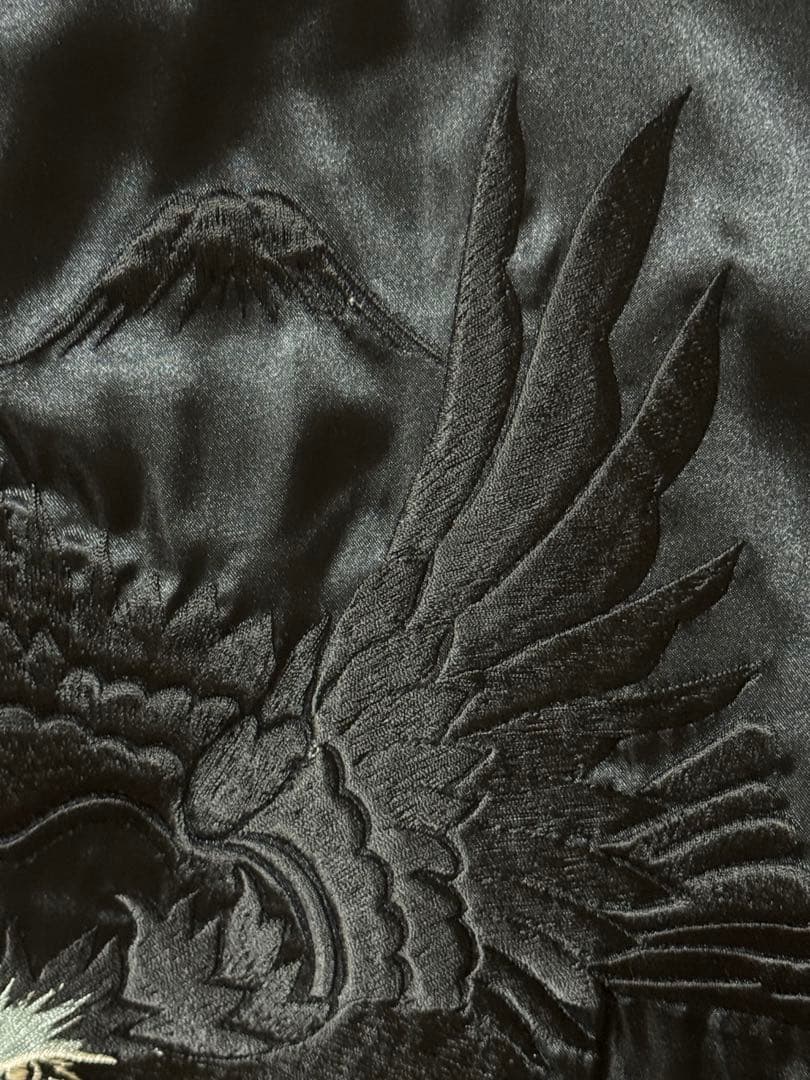 ★希少美品！テーラー東洋 リバーシブルスカジャン 鷲虎龍 ブラック/パープル L