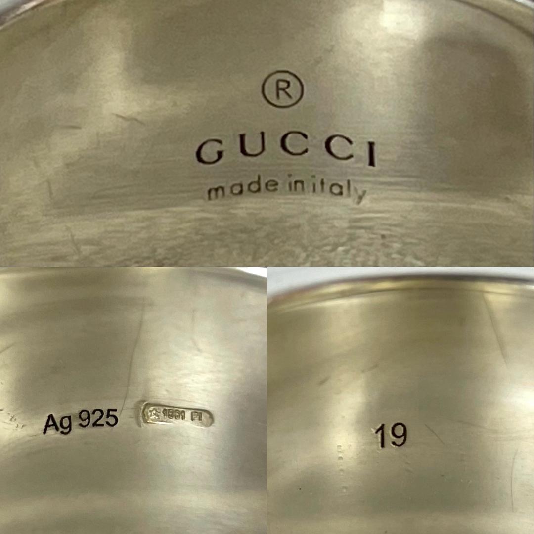 約17.5号/極美品✨ GUCCI ゴースト ワイド シルバー リング 925