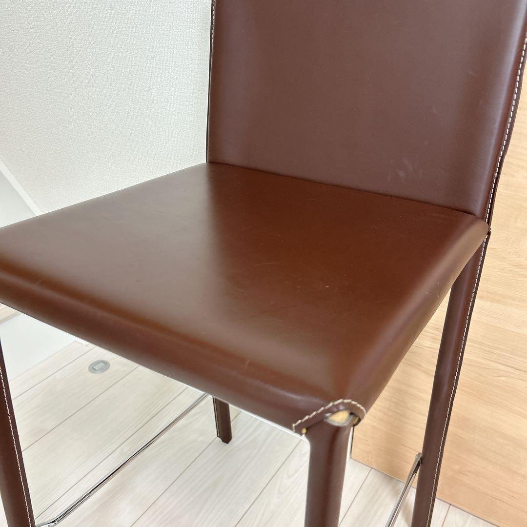 カリガリス カウンターチェア ハイチェア レザー イタリア製 ハイスツール