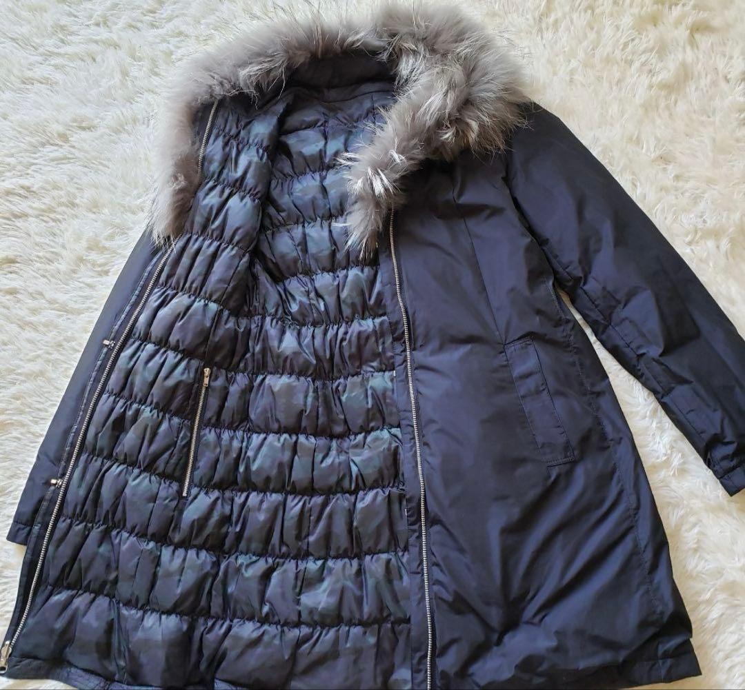 着回し抜群●KTキヨコタカセ　ダウンコート　ファー着脱可　リバーシブル　11号