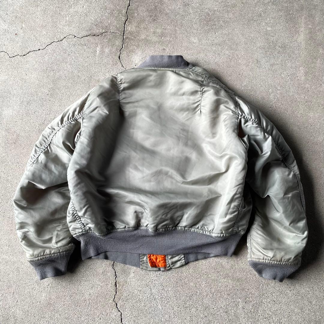 90s アルファ MA-1 flight bomber jacket シルバー