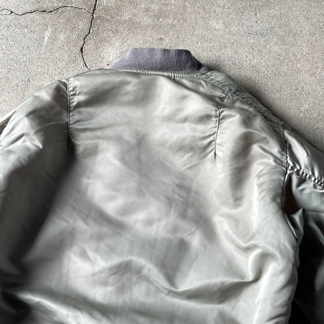 90s アルファ MA-1 flight bomber jacket シルバー