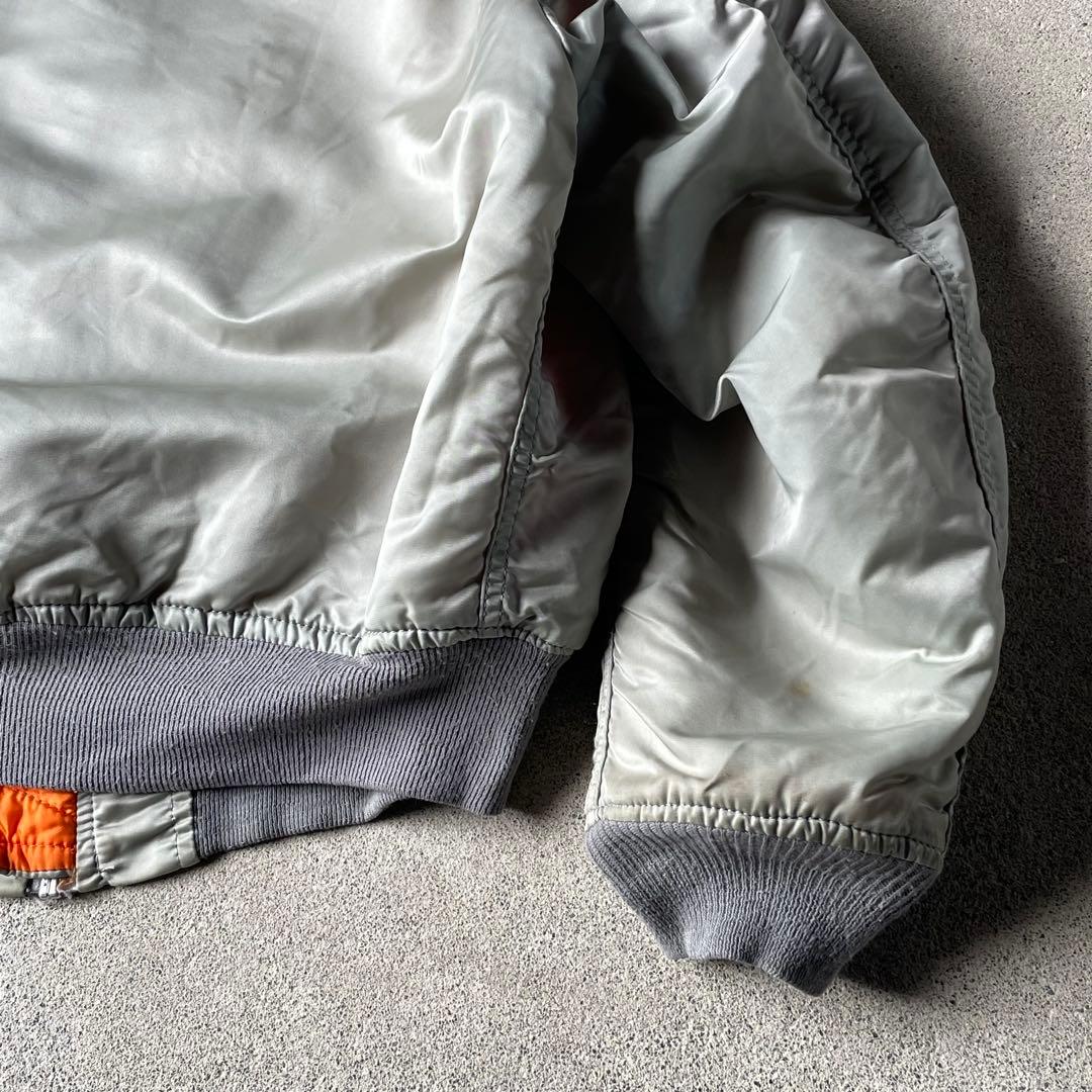 90s アルファ MA-1 flight bomber jacket シルバー