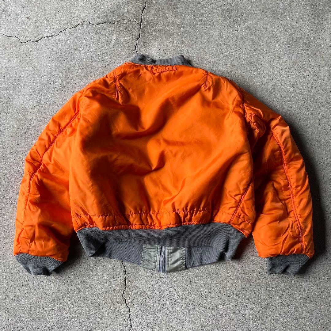90s アルファ MA-1 flight bomber jacket シルバー