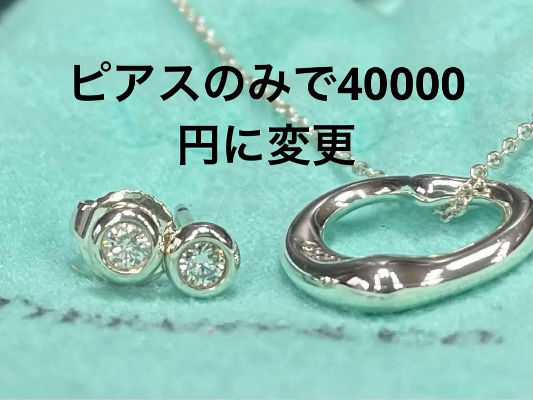 ティファニーエルサペレッティ　ダイヤピアス　5Pダイヤオープンハートネックレス