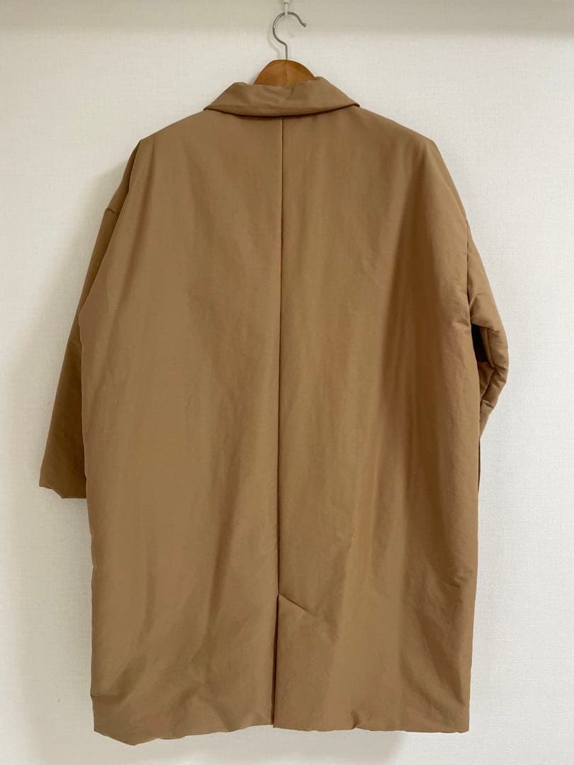 休日と詩 ステンカラーコート 中綿ブラウン ロング