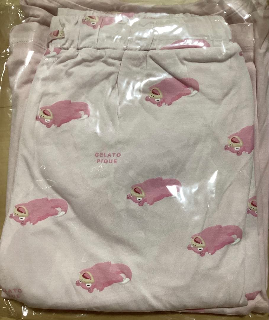 ジェラートピケ　ポケモン　接触冷感プリントTシャツ＆ショートパンツセット　ヤドン