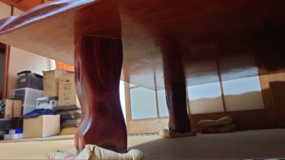 一枚板座卓　ブビンガ　※引き取り限定