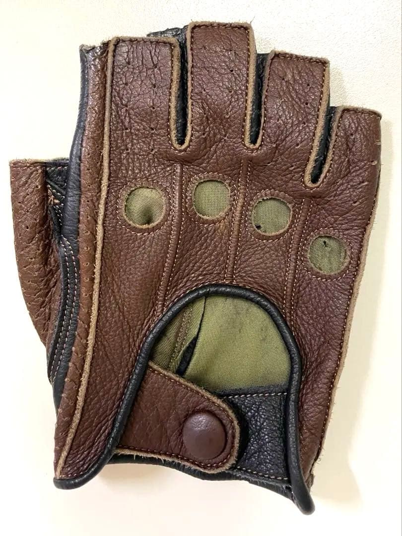 CACAZAN ハーフフィンガーグローブ　 PORSCHE ステッチ