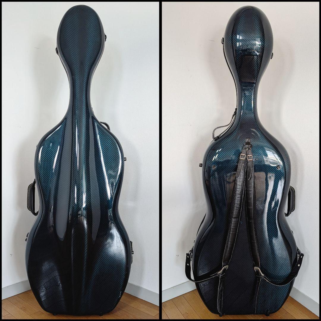 チェロ用ハードケース【HIMA】カーボンマスター青