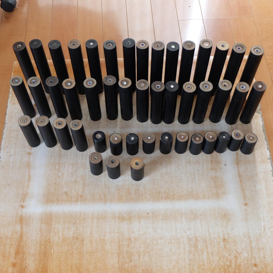 柱 48本セット M8ボルト用 黒 ブラック 木製 天然木 組み立て 棚 ラック