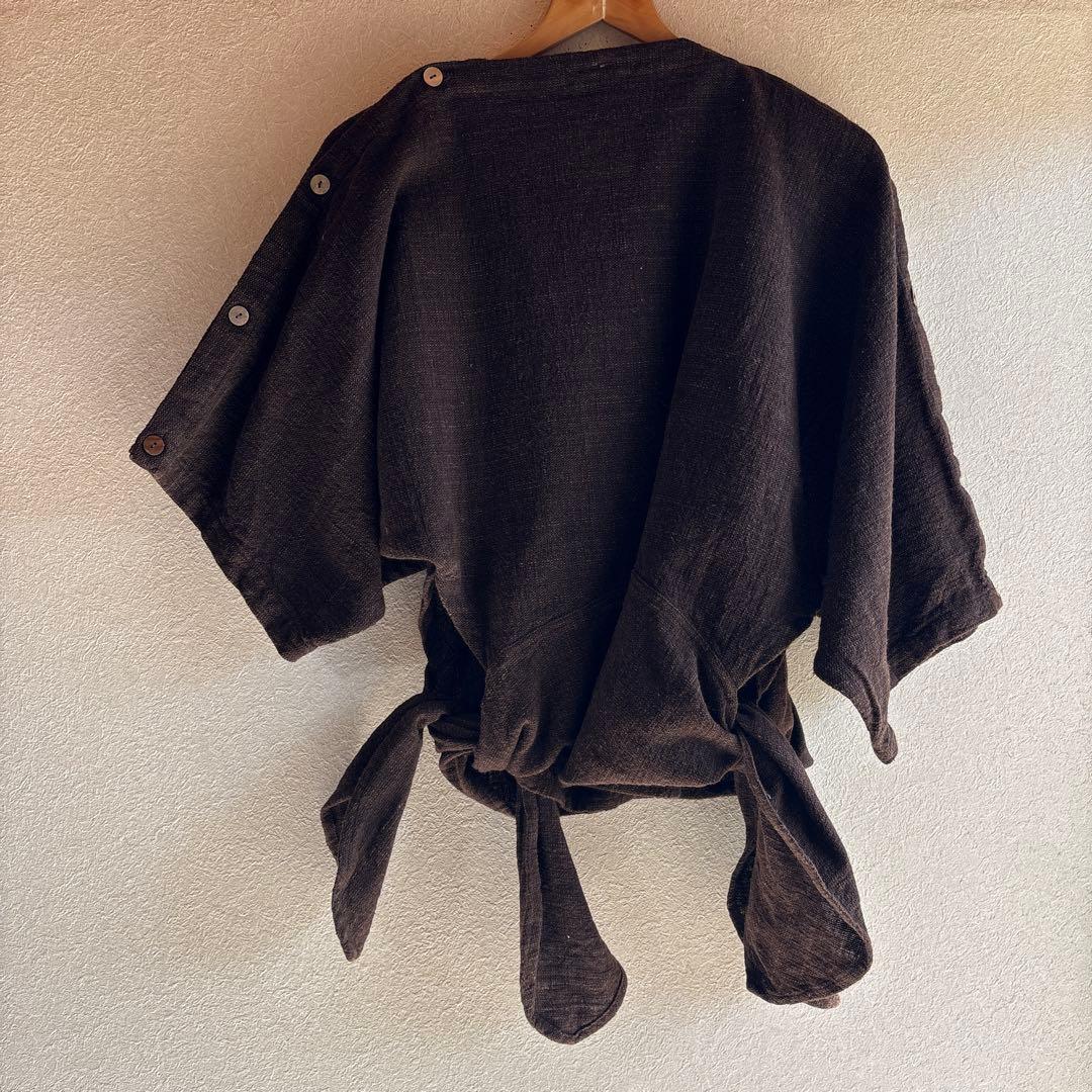 うさとの服  usaato 黒檀染め マルチウェイトップス 新品同様