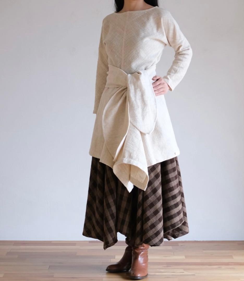 うさとの服  usaato 黒檀染め マルチウェイトップス 新品同様