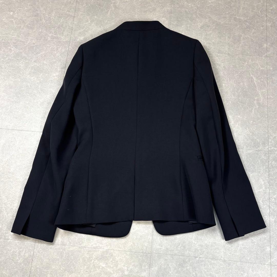 【新品タグ付き】PLST パンツスーツ セットアップ ノーカラー ブラック 黒