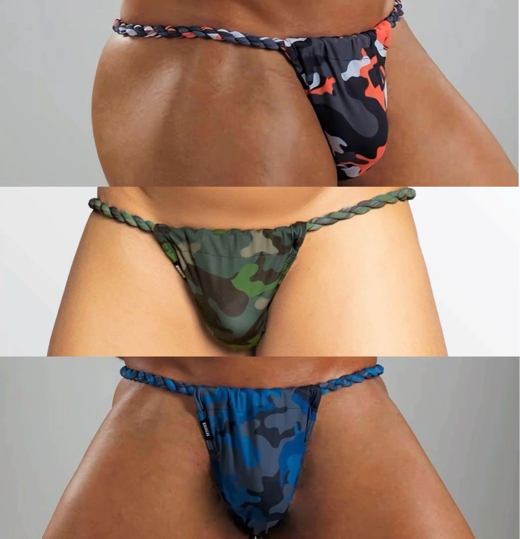 EGDE エッジ　CAMOFLAGE 現代式　褌　黒猫　ふんどし　Tバック　SM