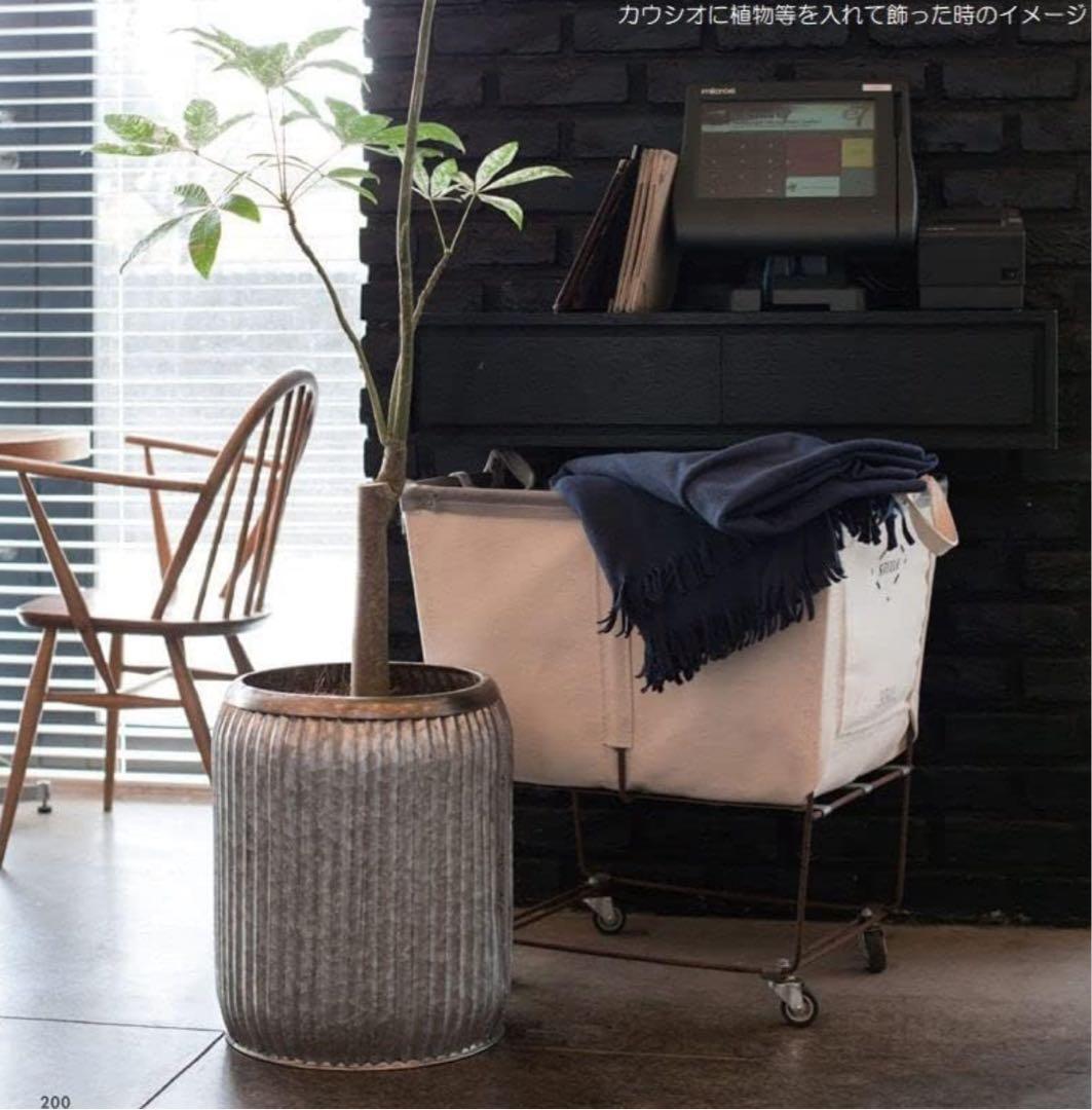 FARM ブリキ鉢カバー 大型　直径35cm×高さ45cm 底穴なし