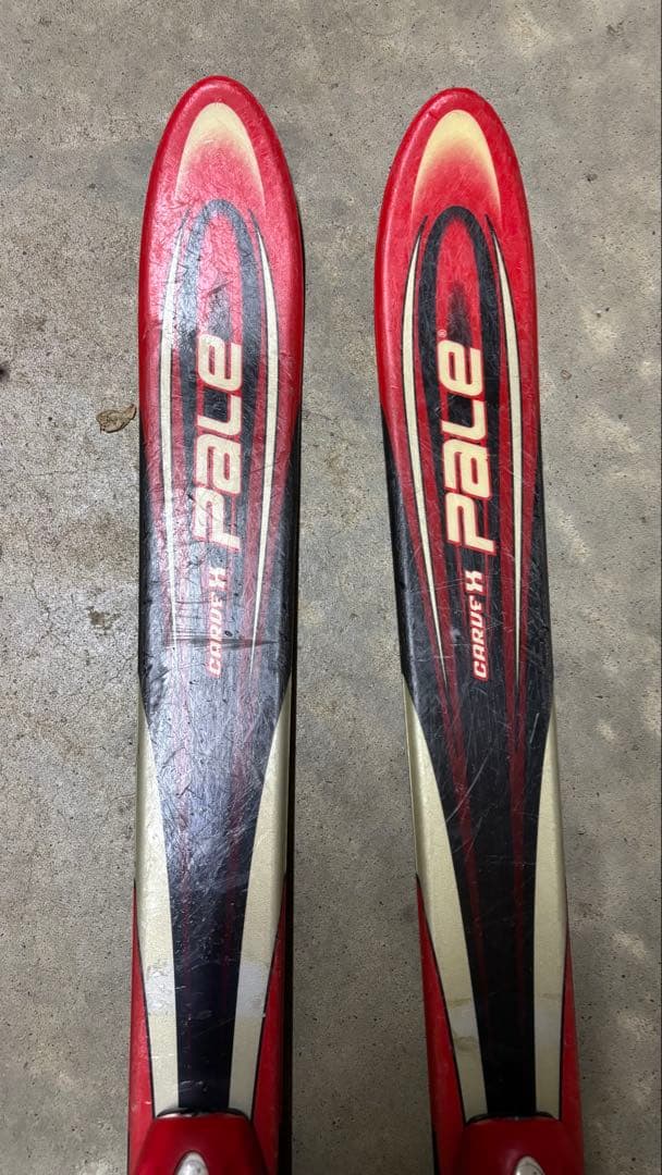 子供用　Carv X Pale スキーセット 赤 黒 スキーポール付き