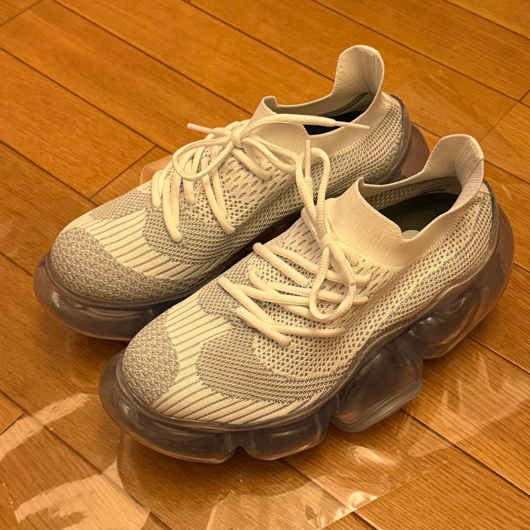 grounds スニーカー 24 MOOPIE 白 水色