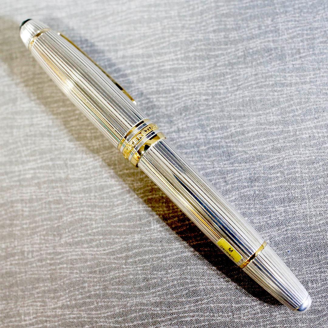 【美品】モンブラン 万年筆 １４６８ ソリテール シルバー ９２５ 送料込み